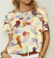 Fashion short-sleeved round neck printed casual t-shirt