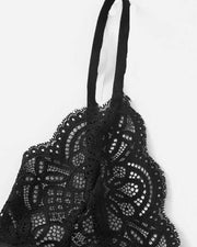 Bowknot Design Crochet Lace Bra Set - Xmadstore