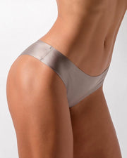 Solid Color Ice Silk Seamless Thong Panties - Xmadstore