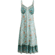 Women's bohemian floral maxi dress
