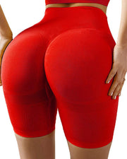High Waisted Yoga Shorts Tummy Control Leggings Butt Lifting Textured Workout Shorts