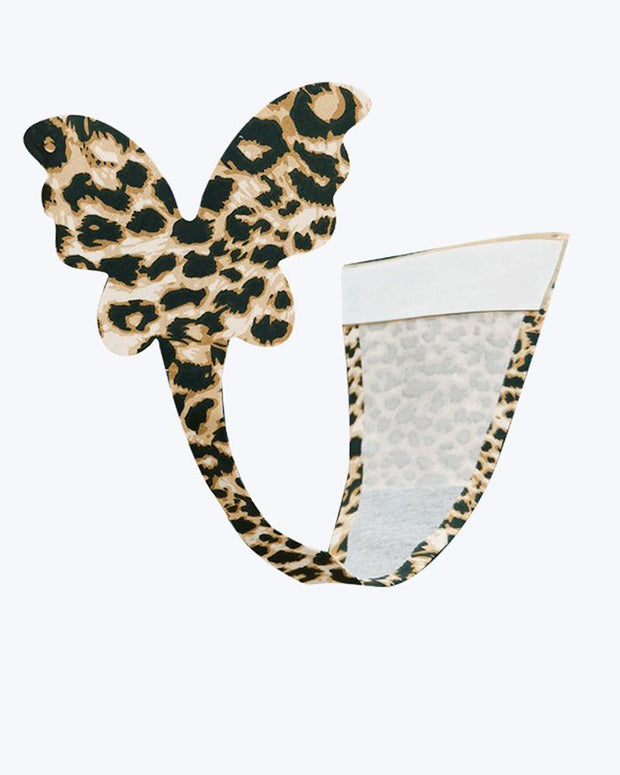 Butterfly & Cat Leopard Print Pattern Hip Lift One Piece Thong Panties