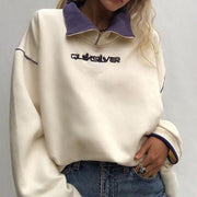 Retro Street Style Long Sleeve Casual Top Printed Sweatshirt