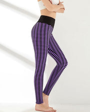 Abstract Jacquard High Elastic High Waist Yoga Pants Active Pants