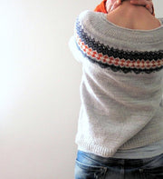 Retro Round Neck Knit Long Sleeve Ladies Sweater