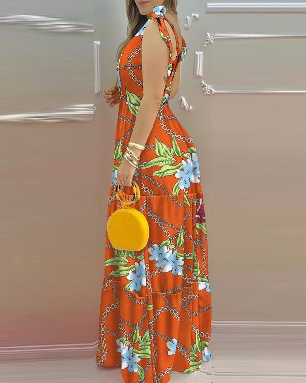 Sexy Fashion Sleeveless Print Dress