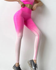 Colorblock Skinny High Elastic Speed Dry Yoga Pants Active Pants