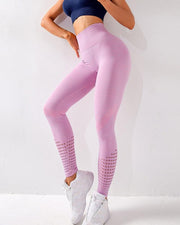 Colorblock Slim High Elastic High Waist Yoga Pants Active Pants