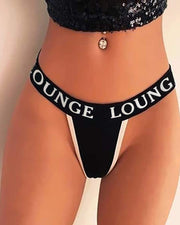 Letter Print Tape Sexy Thong - Xmadstore