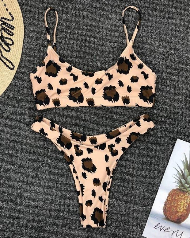 Leopard Strap Bra With - Xmadstore