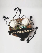 Seashell Bra With Panties Bikini Sets - Xmadstore