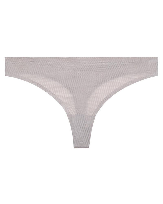 Low Waist Skinny Solid Color Mesh Thong Panties