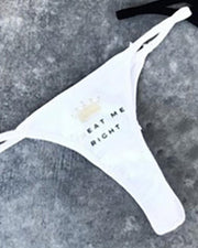 Letter Print Sexy Thong - Xmadstore