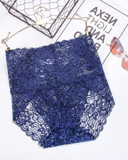 High Waist Floral Lace Transparent Underwear - Xmadstore
