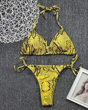 Leoaprd Strap Bra With Panties Bikini Sets - Xmadstore