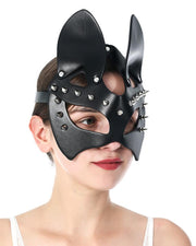 Patchwork Plain Sexy PU leather Mask