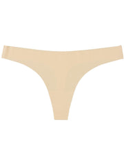 Skinny Solid Color Low Waist Seamless Thong Panties