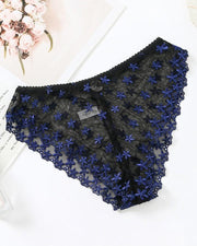 Sexy Women Lace Floral Embroidered Low Waist Panties