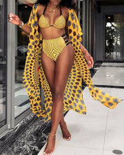 Exotic 3PCS Bikini Set With Cover Up - Xmadstore