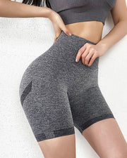 Solid Skinny High Elastic Yoga Shorts