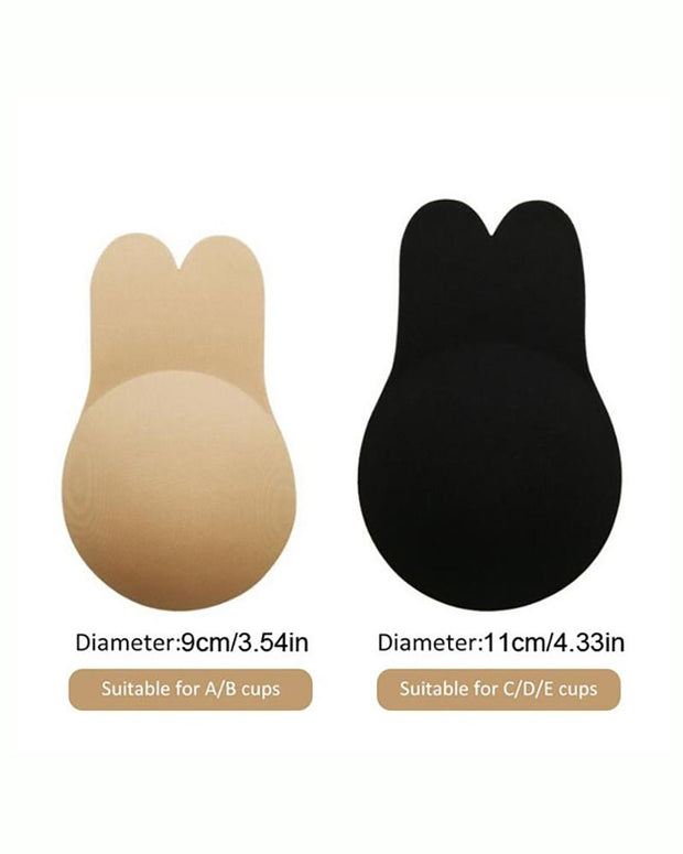 2pcs/pair Rabbit Nipple Cover Silicone Breast Petals Strapless Bra Tape Invisible Lift Up Reusable Breast Sticker