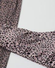 Leopard Strap Cropped Tanks With Panties And Slit Skirts Bikini Sets - Xmadstore