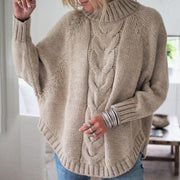 Loose bat sleeve knitted sweater