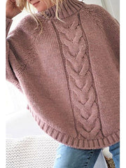 Loose bat sleeve knitted sweater
