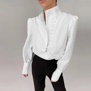 Fashionable Chinese Stand Collar Long Sleeve Shirt