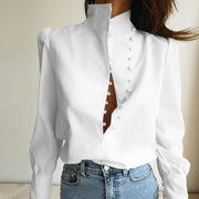 Fashionable Chinese Stand Collar Long Sleeve Shirt