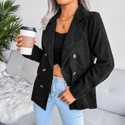 Double-breasted small blazer jacket