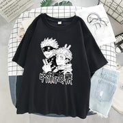 Gothic era loose anime short-sleeved round neck couple T-shirt
