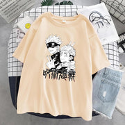 Gothic era loose anime short-sleeved round neck couple T-shirt