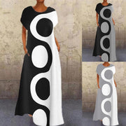 Art print loose plus size dress