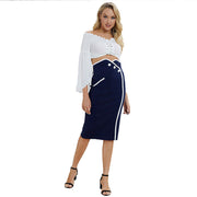 European and American style tight-fitting hip one-step skirt waist high waist skirt women