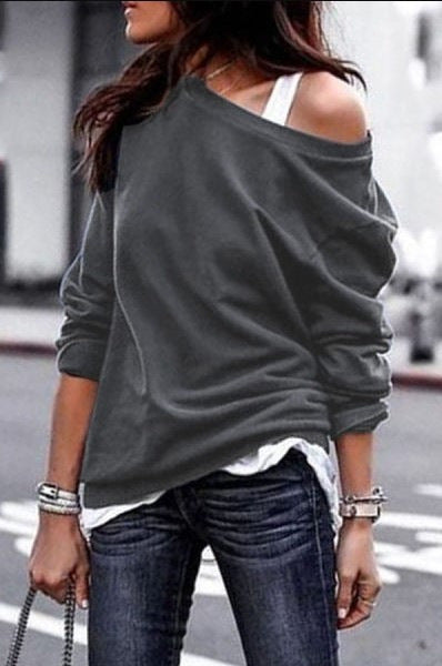 Fashion casual long-sleeved T-shirt bottoming shirt top