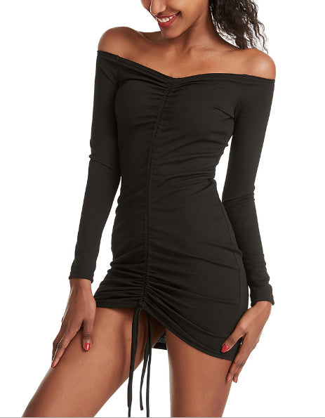 European and American sexy woman tight-fitting  bodycon dress