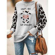Autumn and winter fashion casual Christmas women casual printed crew neck sweater