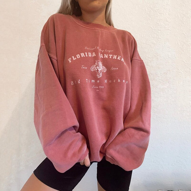Girl's letters long-sleeved sweatshirt