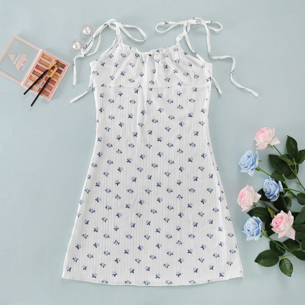 Fashion casual butterfly print sexy sling bag hip dress